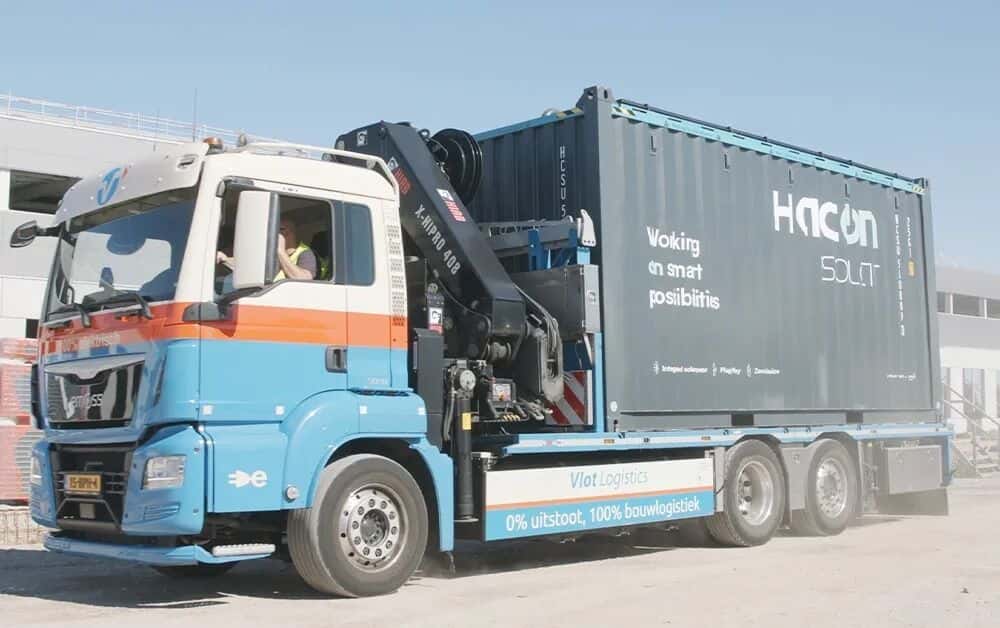 truck with a container