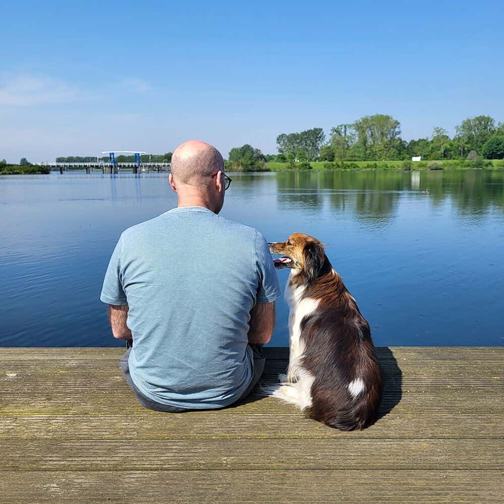 frank prive met zijn hond