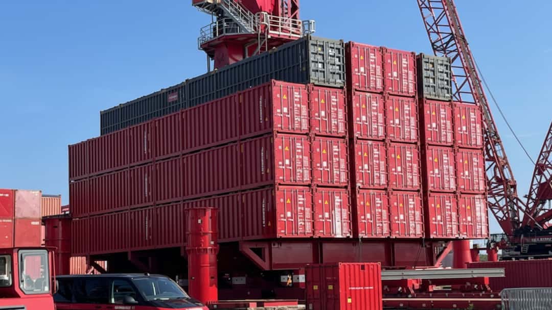 Hacon delivers ballast container for strongest land crane