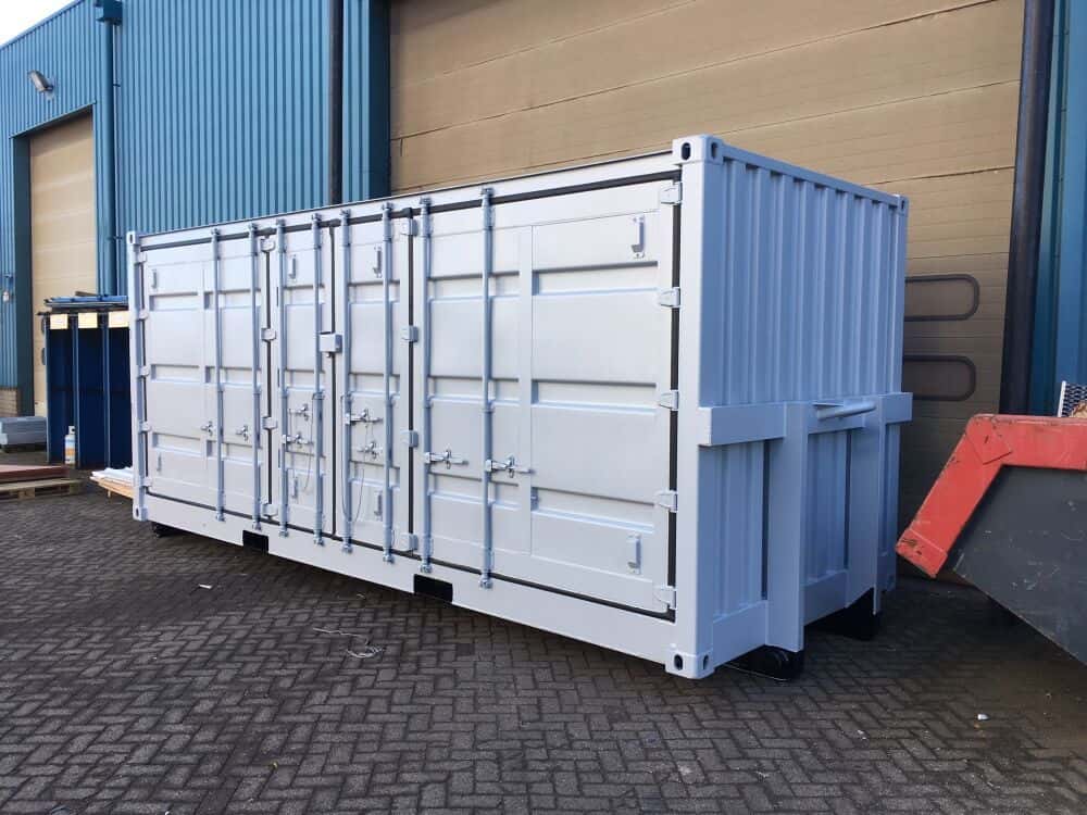 lekbak container op haakarm