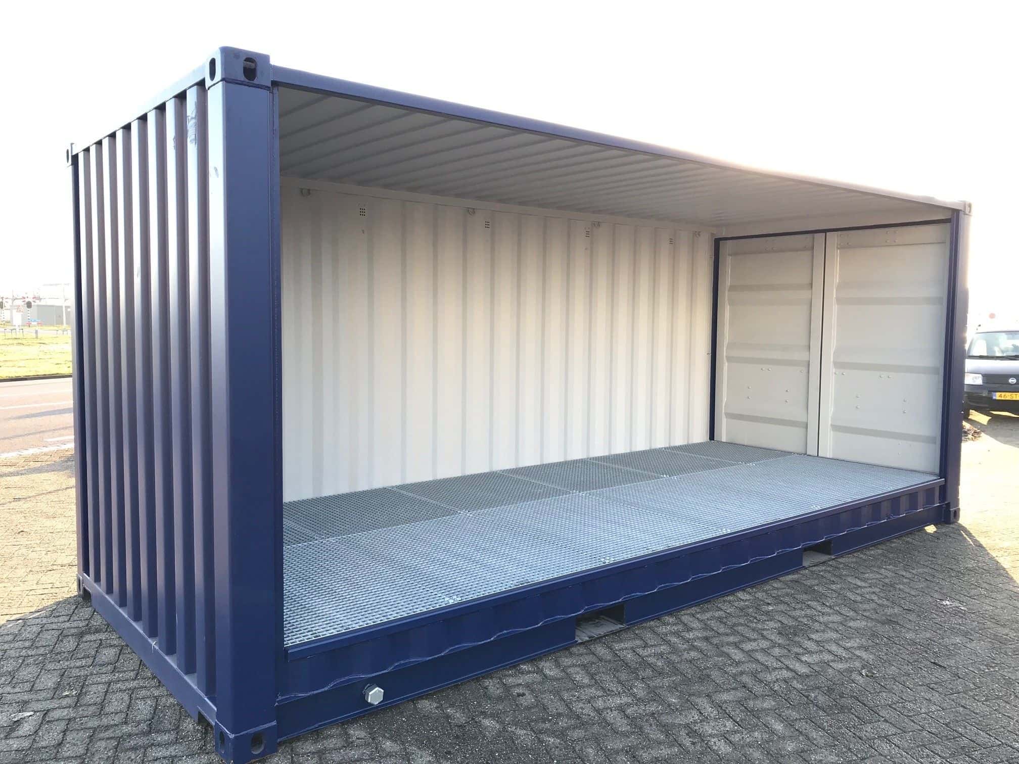20ft open zijwand container
